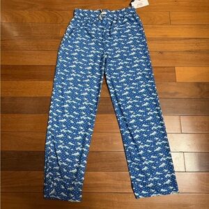 Vineyard Vines Blue and White Cloud Print Kids Pajama Pants